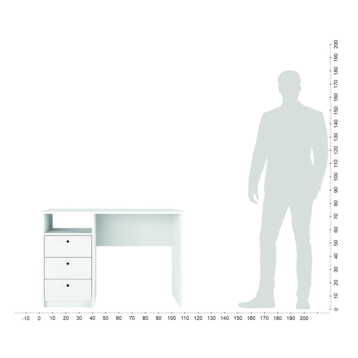 Schreibtisch mit 3 Schubladen | Oslo 110H