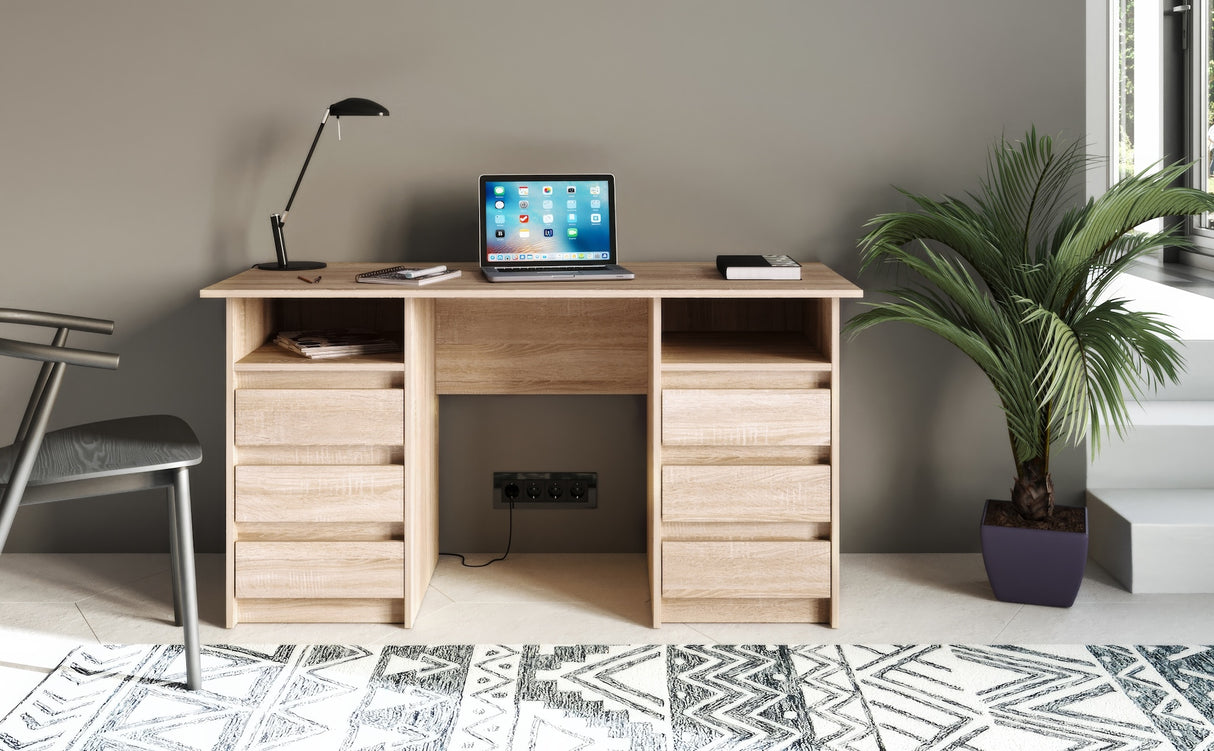Schreibtisch mit 6 Schubladen | Oslo 140