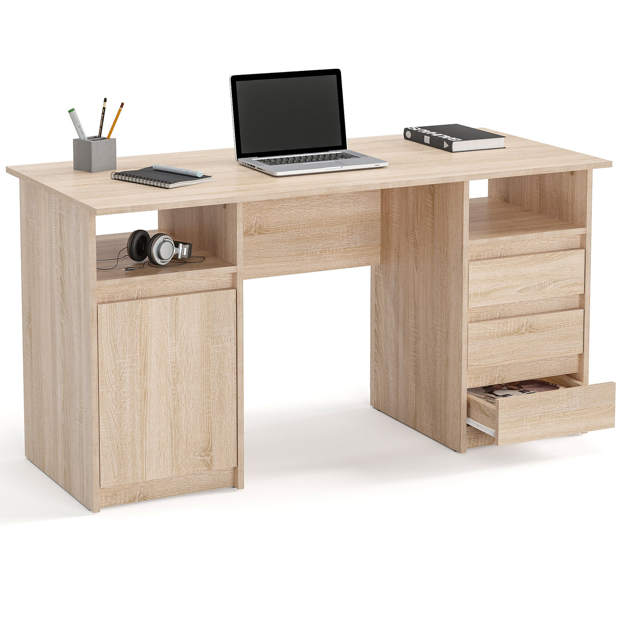 Schreibtisch mit 3 Schubladen | Oslo 145
