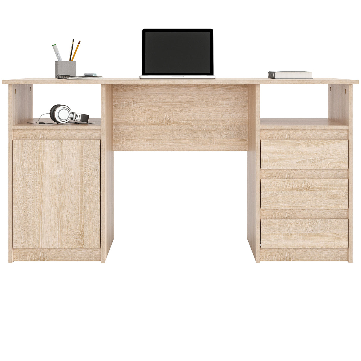 Schreibtisch mit 3 Schubladen | Oslo 145