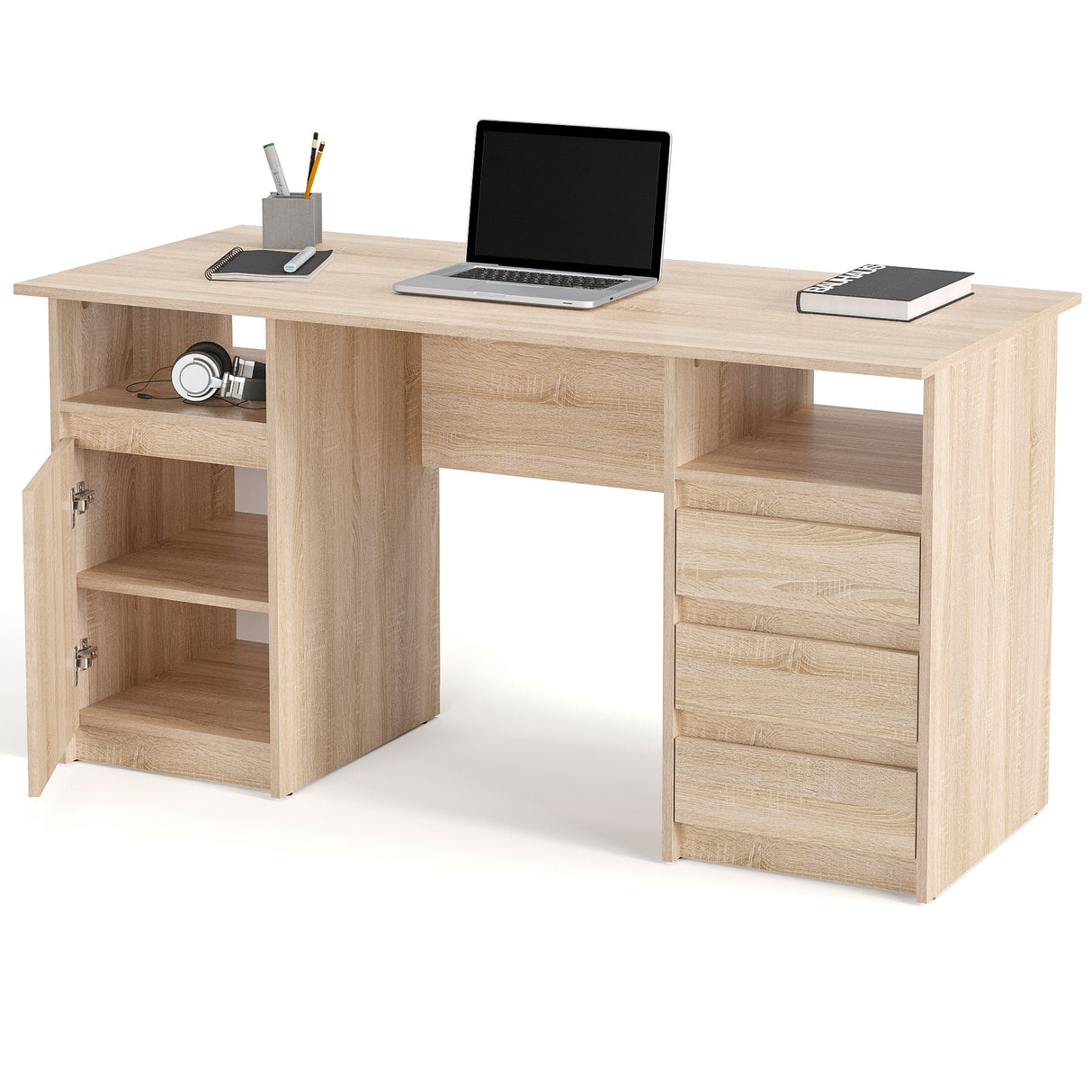 Schreibtisch mit 3 Schubladen | Oslo 145