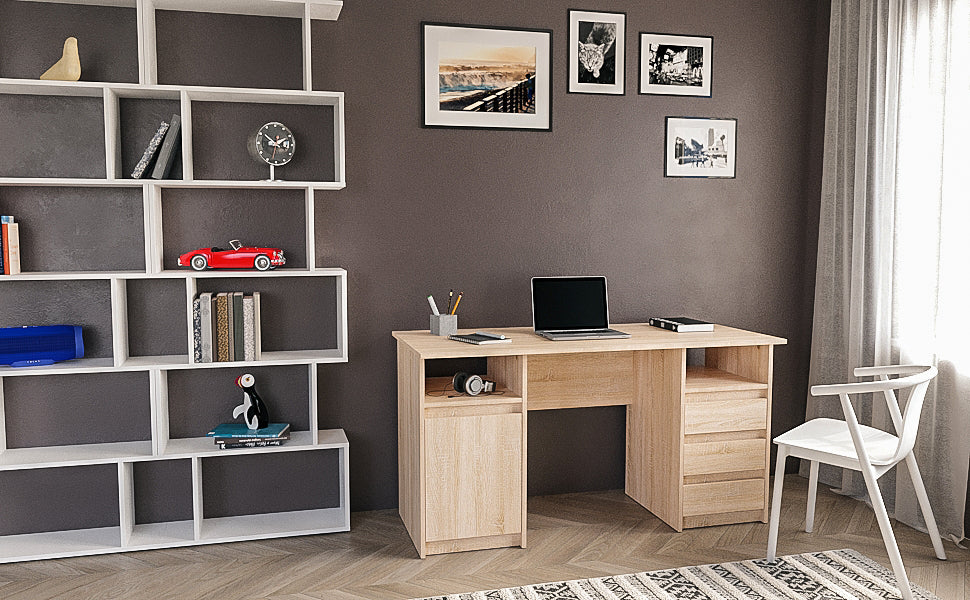 Schreibtisch mit 3 Schubladen | Oslo 145