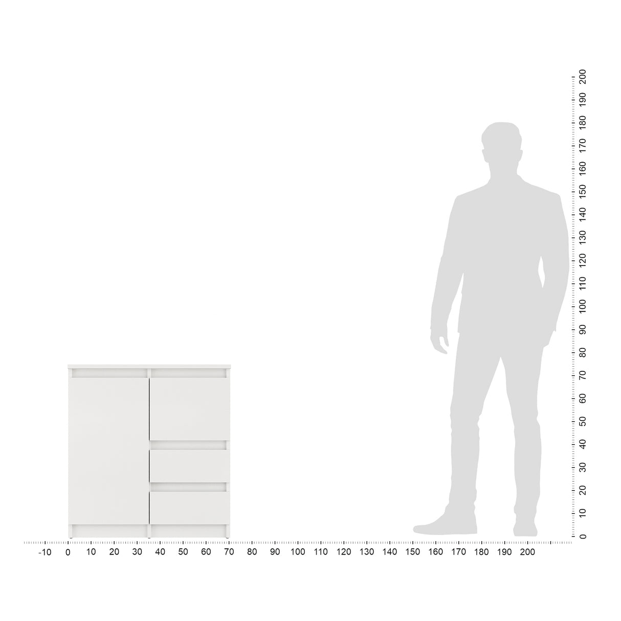 Kommode mit 2 Türen und 2 Schubladen | PIKO 2