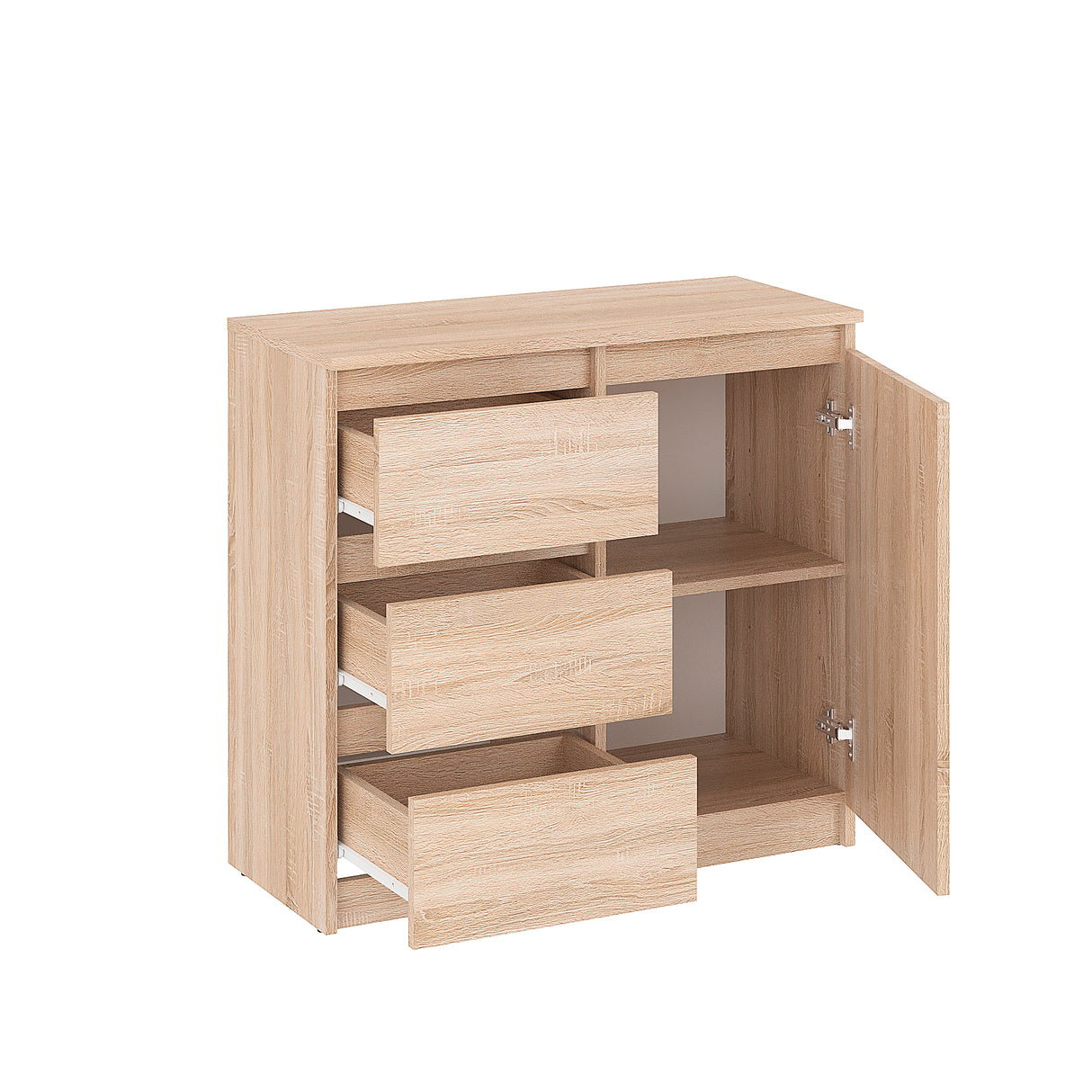 Kommode mit 3 Schubladen und 1 Tür | PIKO