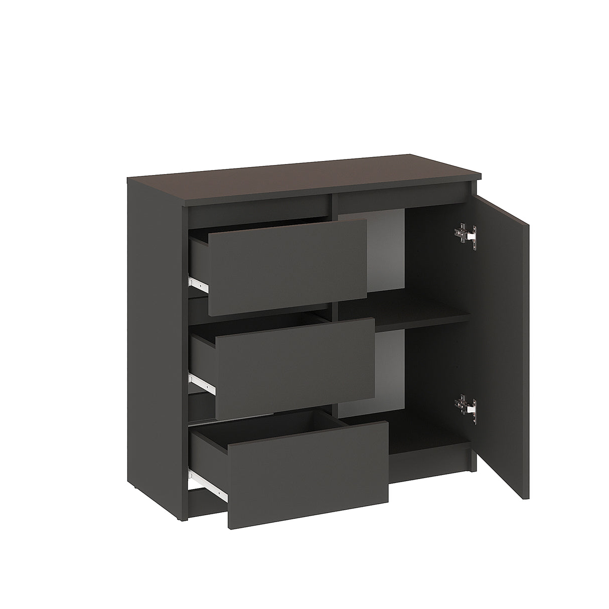 Kommode mit 3 Schubladen und 1 Tür | PIKO