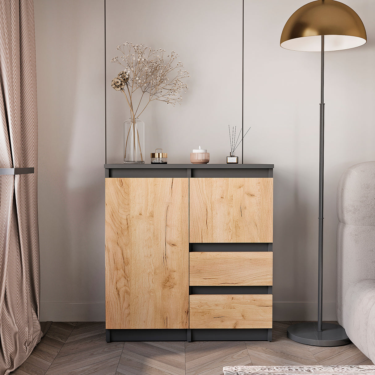 Kommode mit 2 Türen und 2 Schubladen | PIKO 2