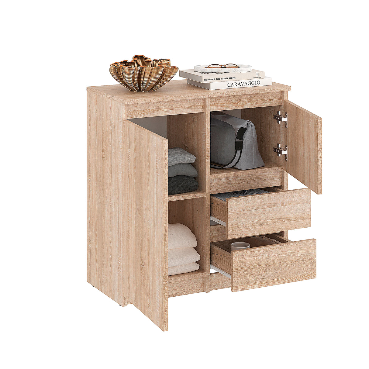 Kommode mit 2 Türen und 2 Schubladen | PIKO 2