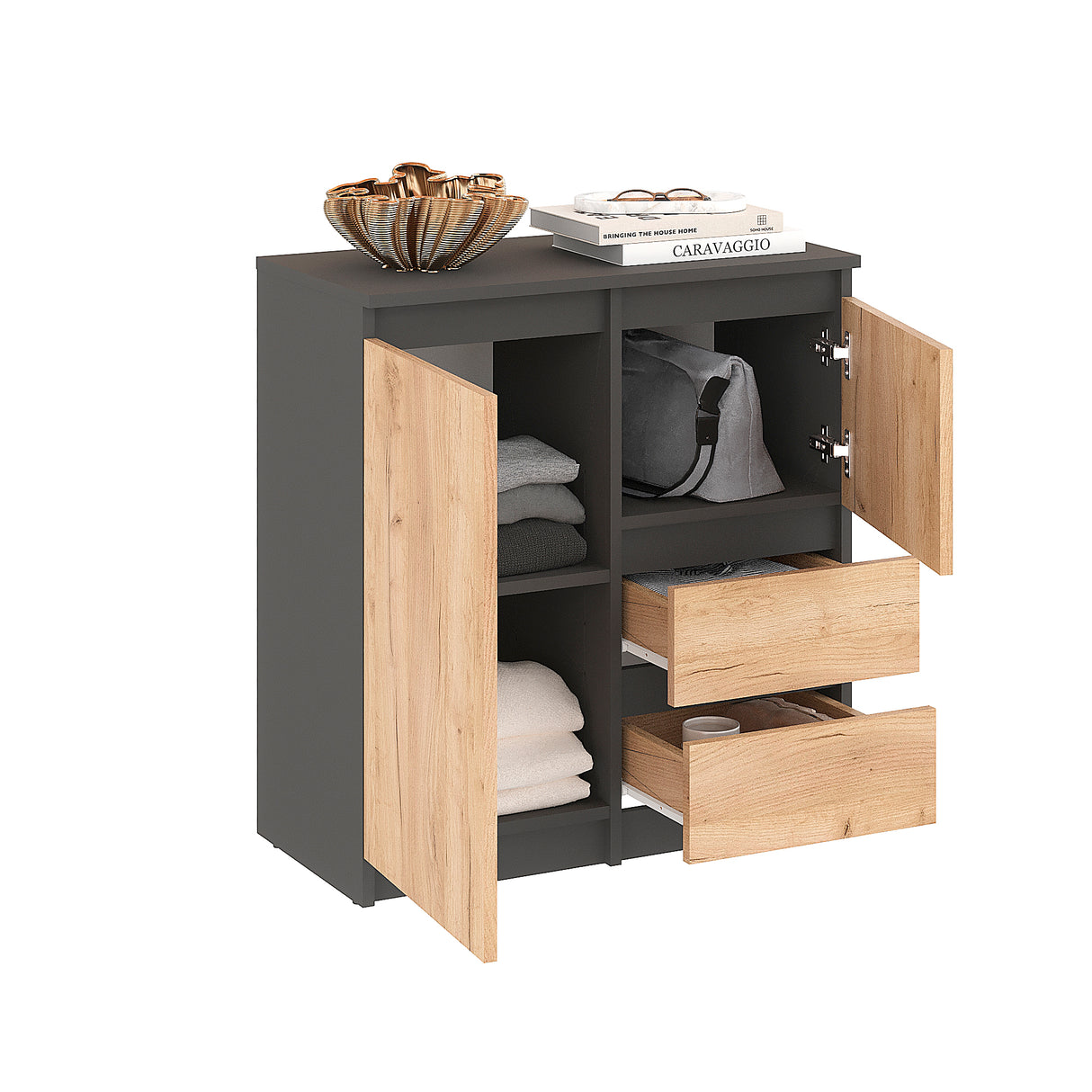 Kommode mit 2 Türen und 2 Schubladen | PIKO 2