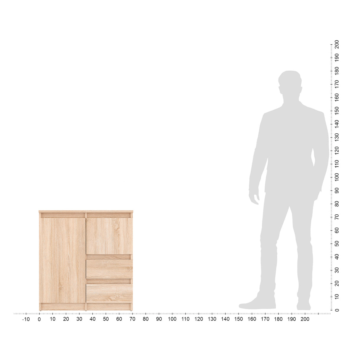 Kommode mit 2 Türen und 2 Schubladen | PIKO 2