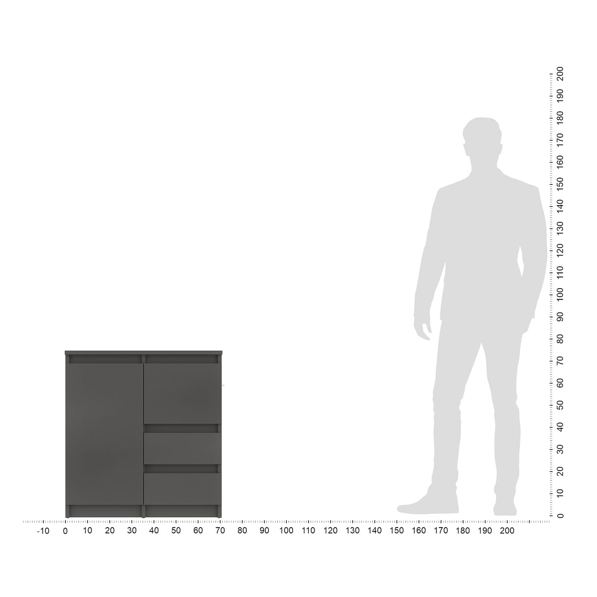 Kommode mit 2 Türen und 2 Schubladen | PIKO 2