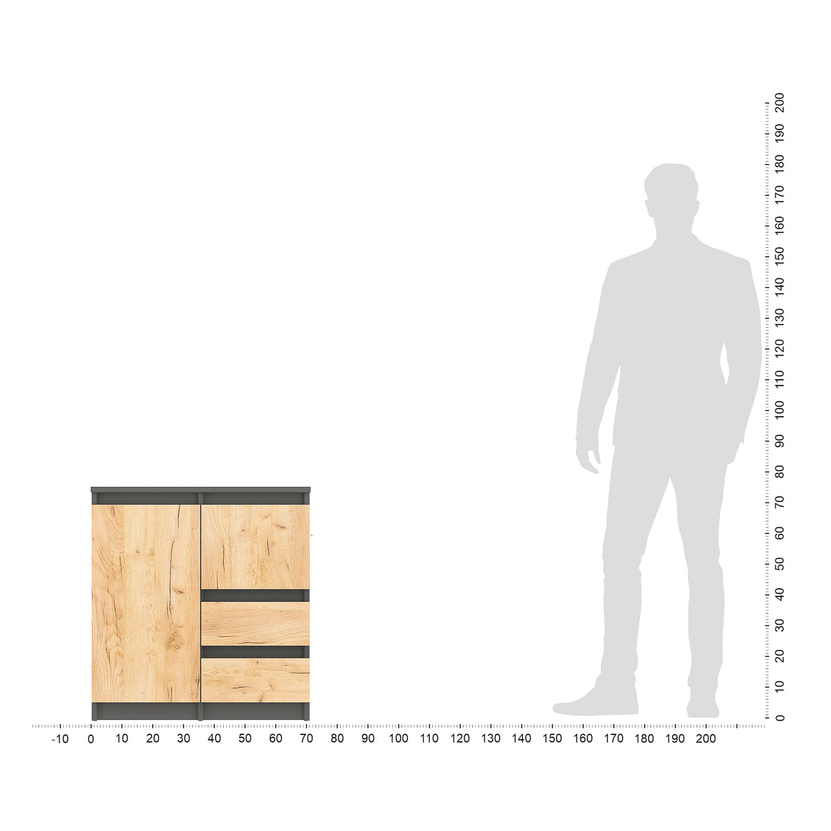 Kommode mit 2 Türen und 2 Schubladen | PIKO 2