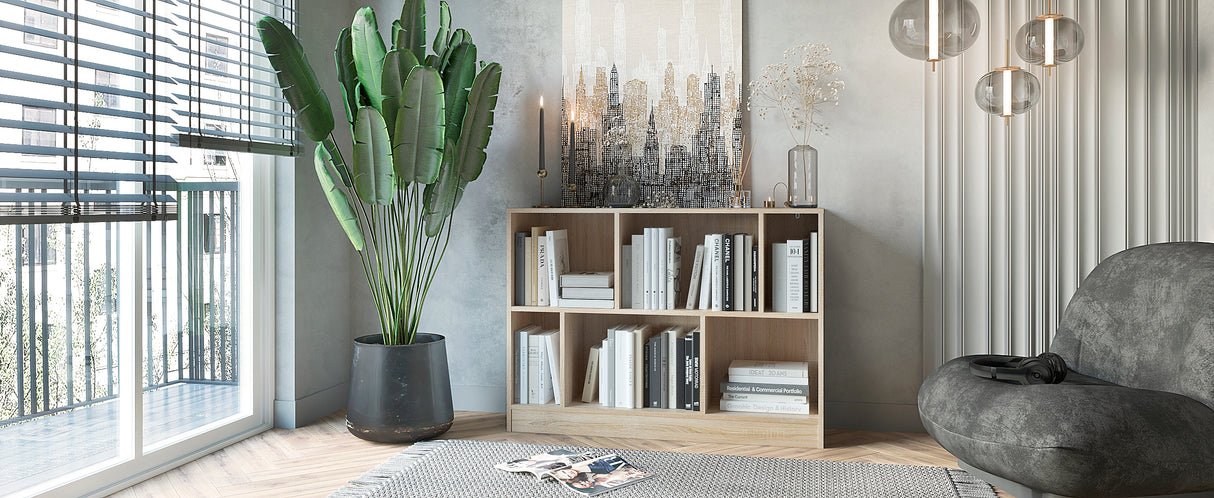 Bücherregal mit 6 Fächern | Rectolibra