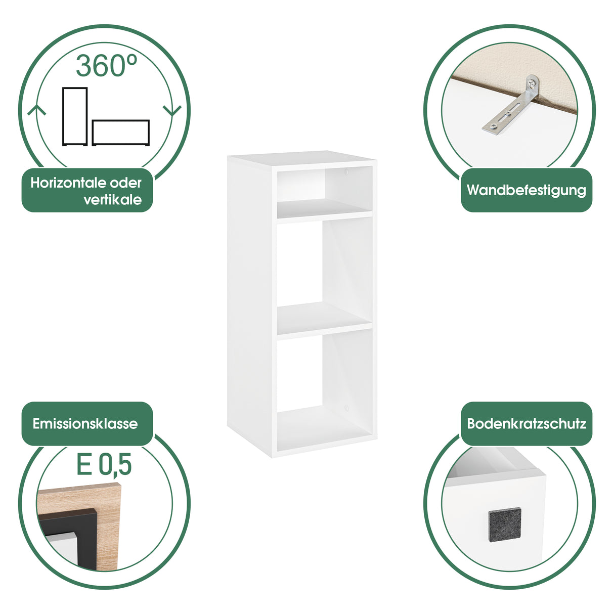 Bücherregal Klein Regal für Wohnzimmer Kinderzimmer | RIM2