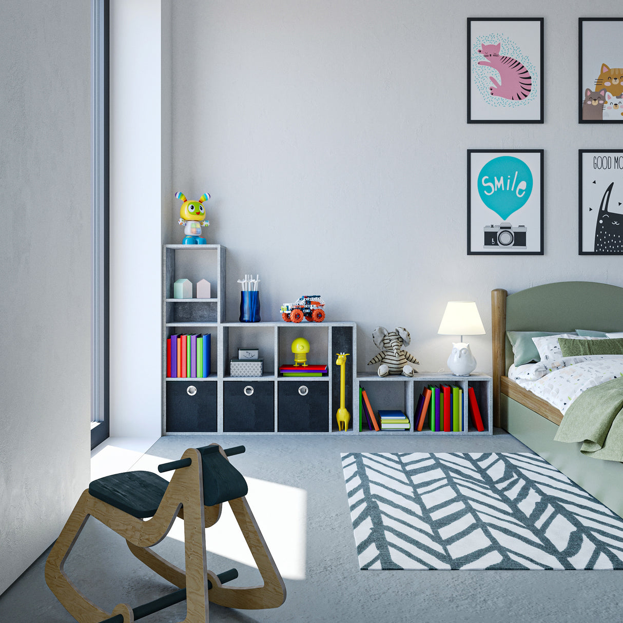 Bücherregal Klein Regal für Wohnzimmer Kinderzimmer | RIM2