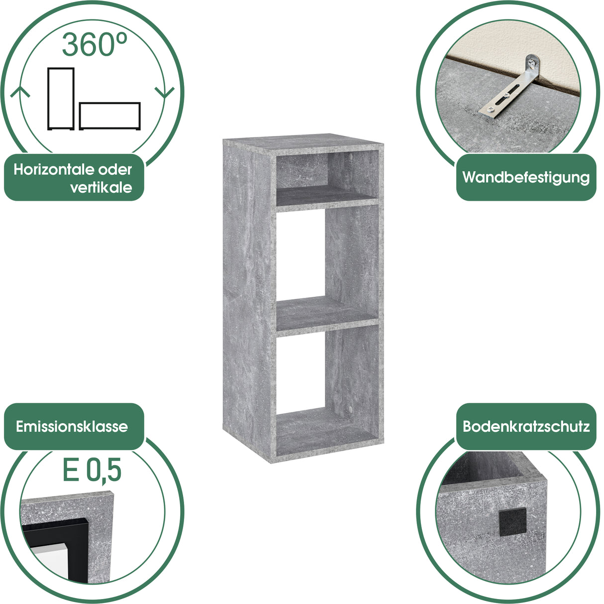 Bücherregal Klein Regal für Wohnzimmer Kinderzimmer | RIM2