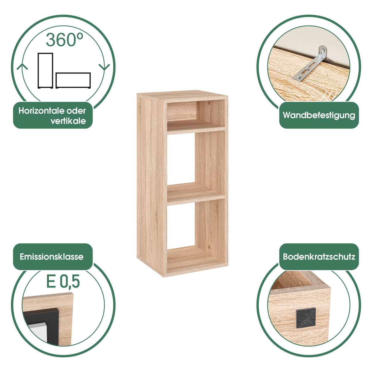 Bücherregal Klein Regal für Wohnzimmer Kinderzimmer | RIM2