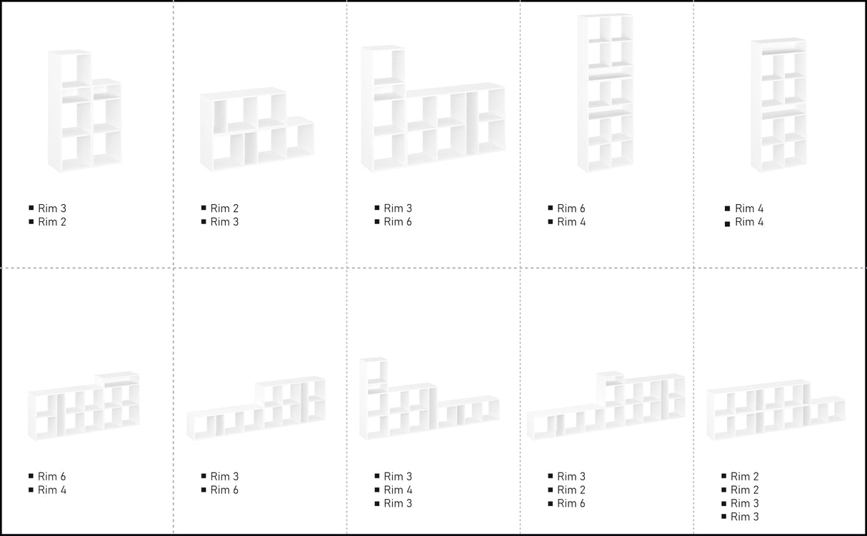 Bücherregal Klein Regal für Wohnzimmer Kinderzimmer | RIM2