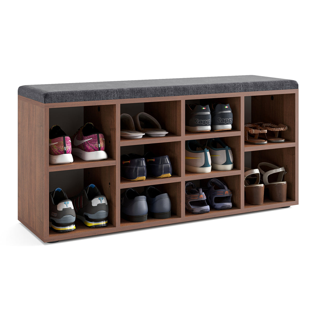 Schuhbank mit Sitzfläche mit 10 Fächern | Sofia 104
