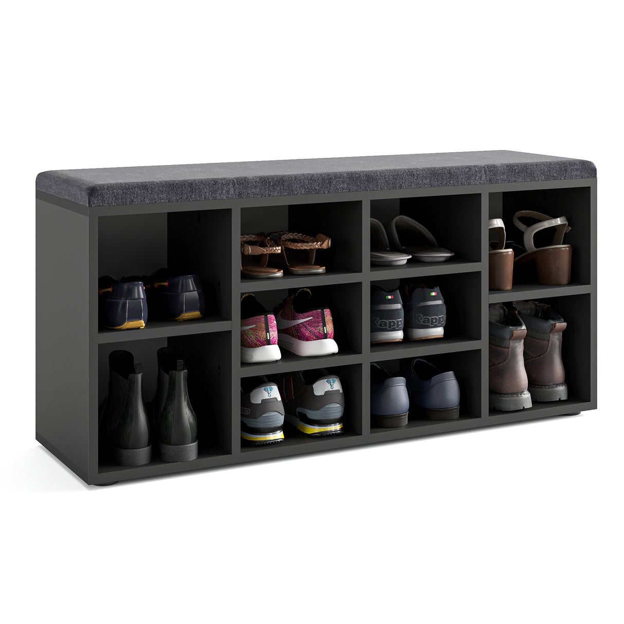 Schuhbank mit Sitzfläche mit 10 Fächern | Sofia 104