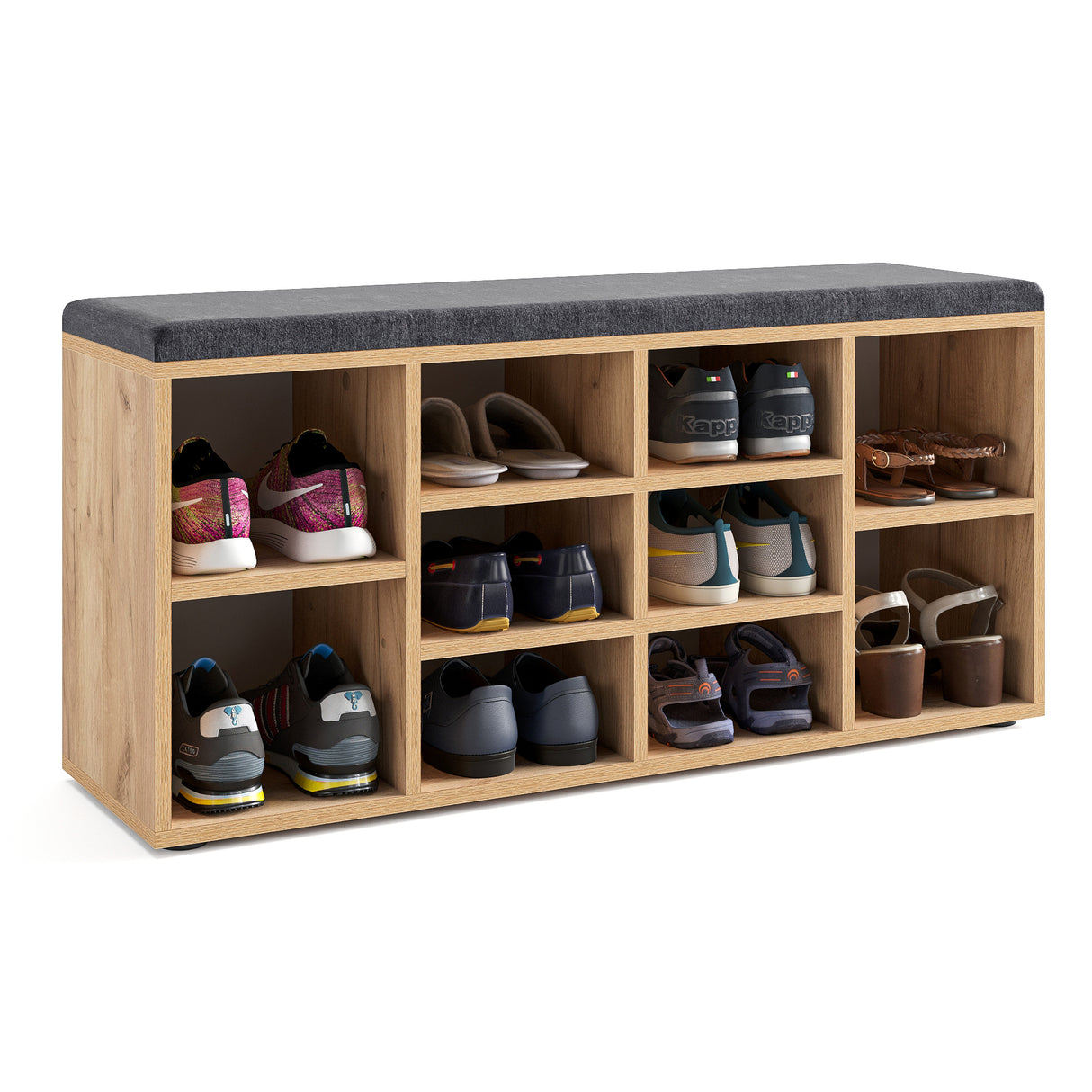 Schuhbank mit Sitzfläche mit 10 Fächern | Sofia 104