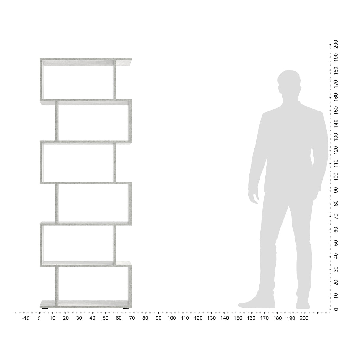 Bücherregal mit 6 Ebenen | Shelf 190S