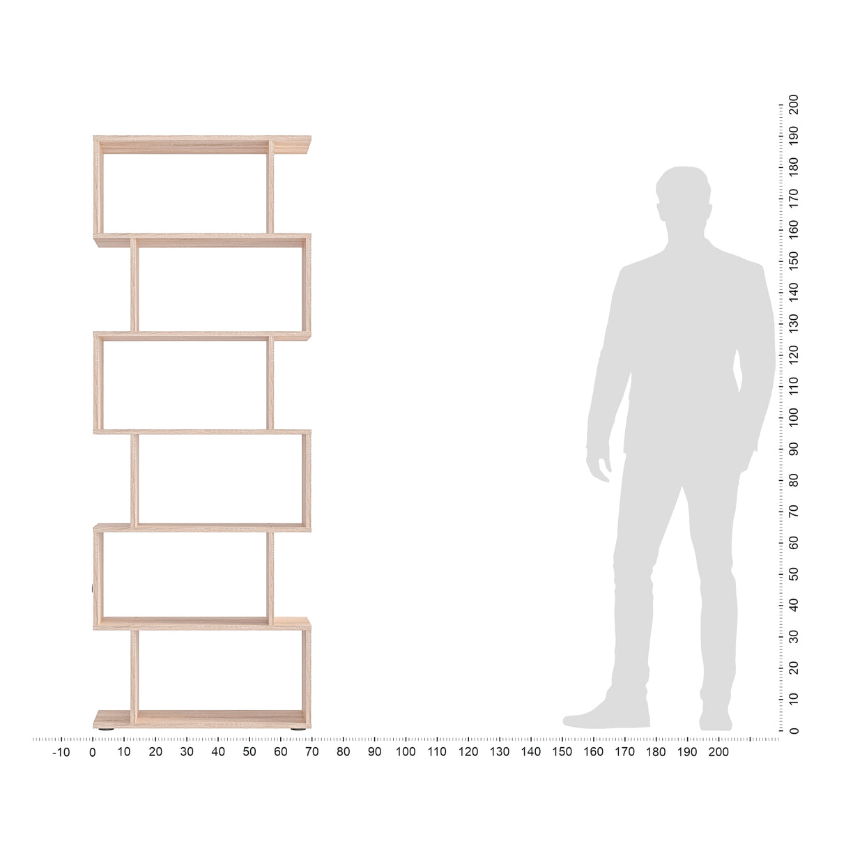 Bücherregal mit 6 Ebenen | Shelf 190S