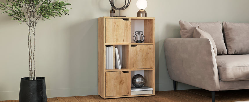 Libreria Shelf 6 — Rovere Craft Dorato