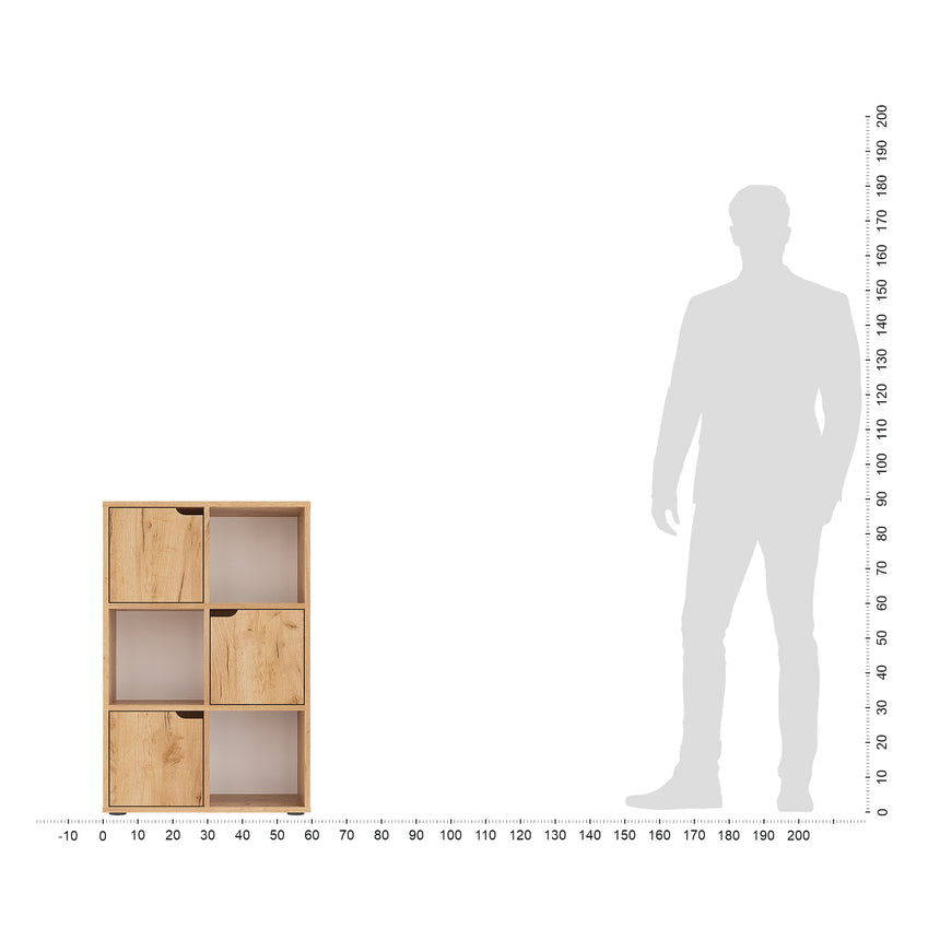 Libreria Shelf 6 — Rovere Craft Dorato