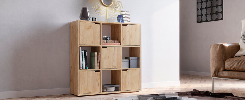 Libreria Shelf 9 — Rovere Craft Dorato
