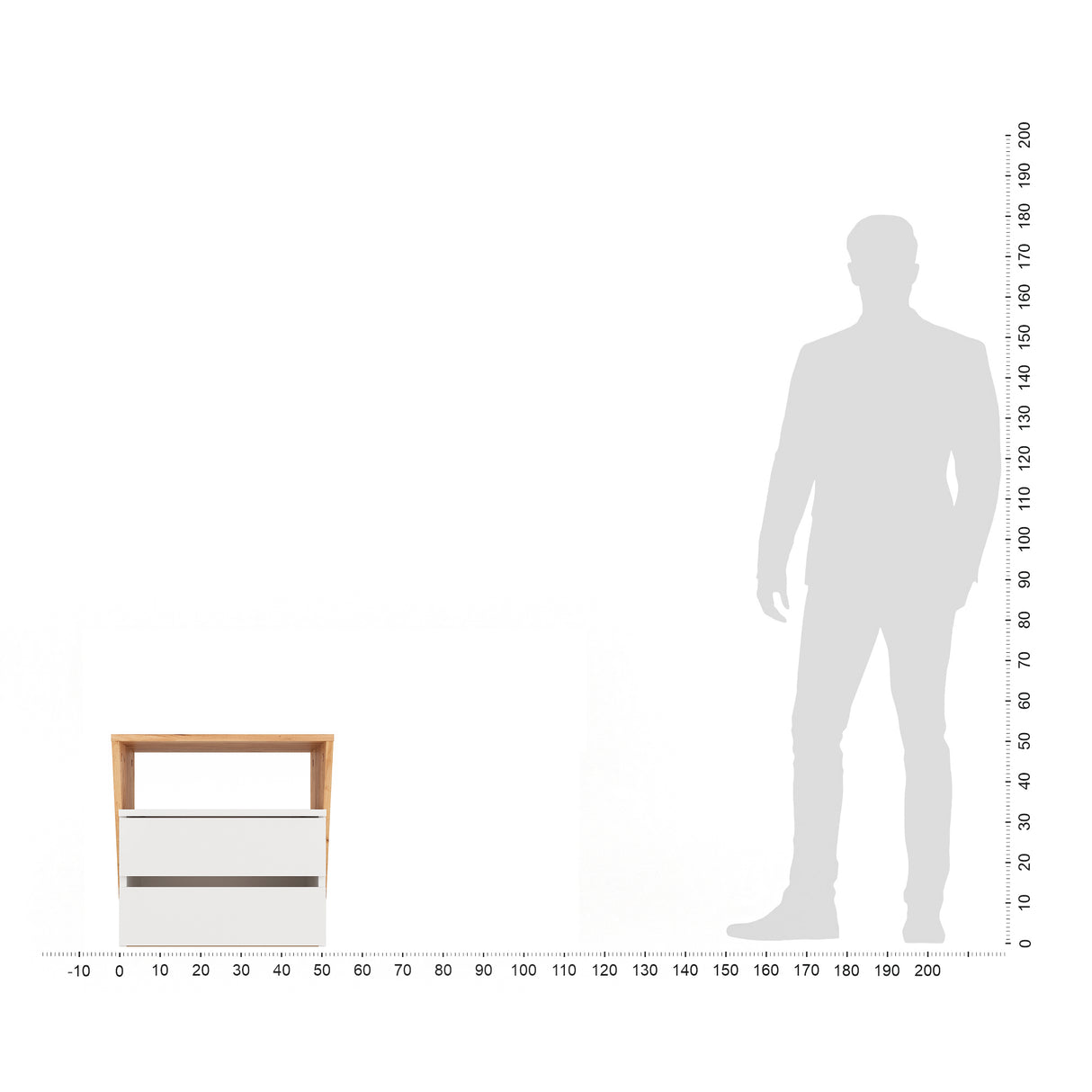 Nachttisch mit 2 Schubladen | Shift