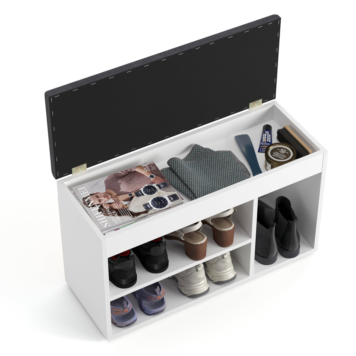 Schuhbank mit Sitzfläche, Garderobenbank | Sofia 8