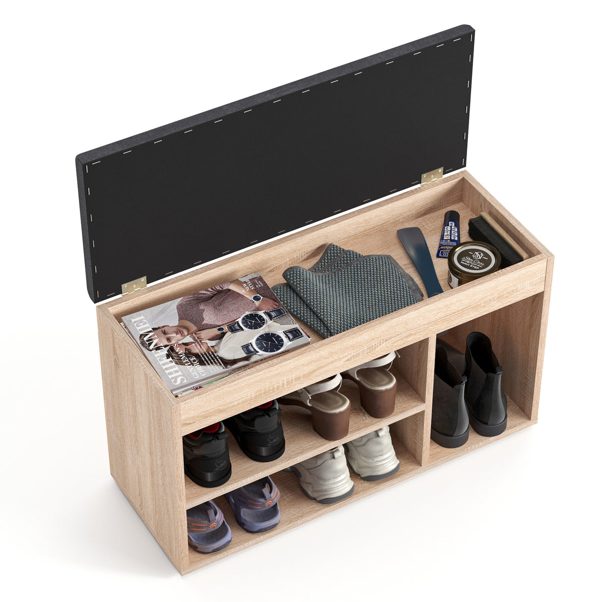 Schuhbank mit Sitzfläche, Garderobenbank | Sofia 8