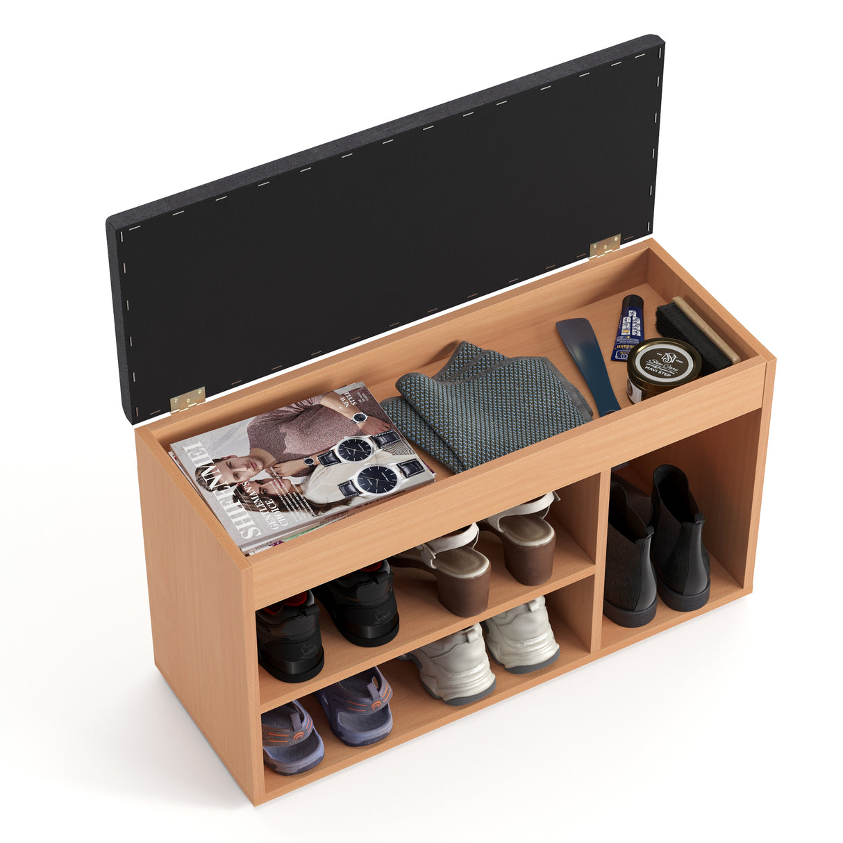 Schuhbank mit Sitzfläche, Garderobenbank | Sofia 8