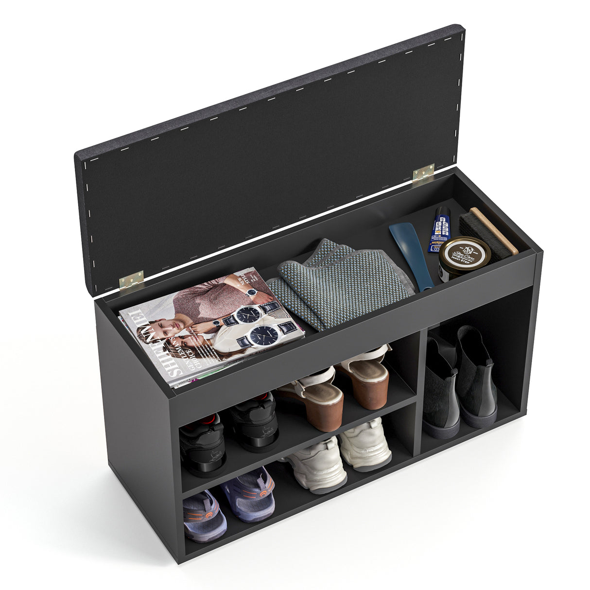 Schuhbank mit Sitzfläche, Garderobenbank | Sofia 8