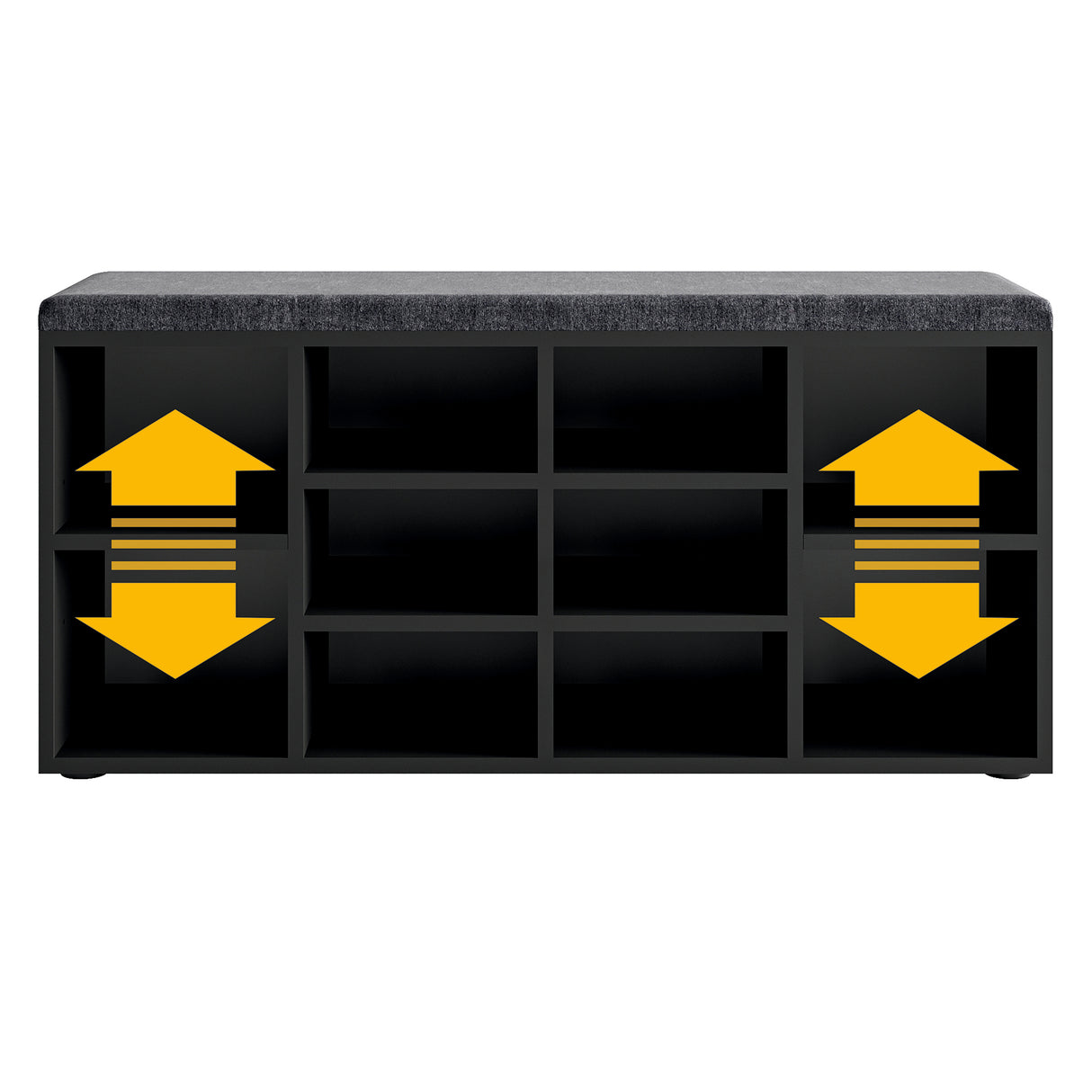 Schuhbank mit Sitzfläche mit 10 Fächern | Sofia 104