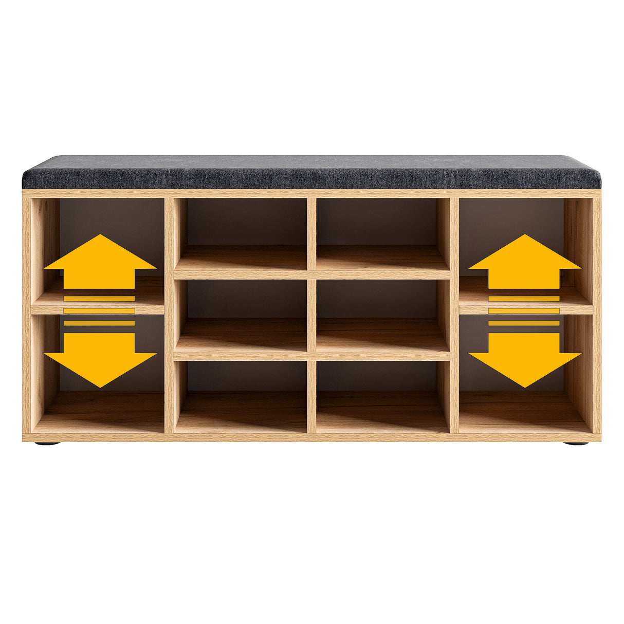 Schuhbank mit Sitzfläche mit 10 Fächern | Sofia 104