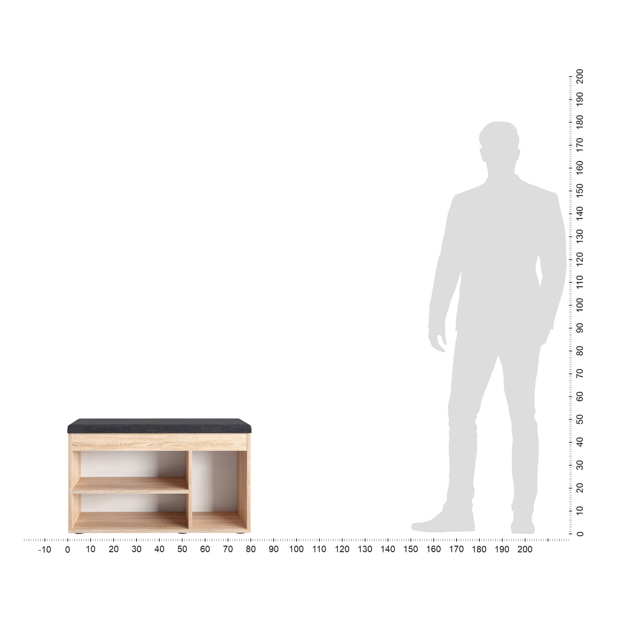 Schuhbank mit Sitzfläche, Garderobenbank | Sofia 8