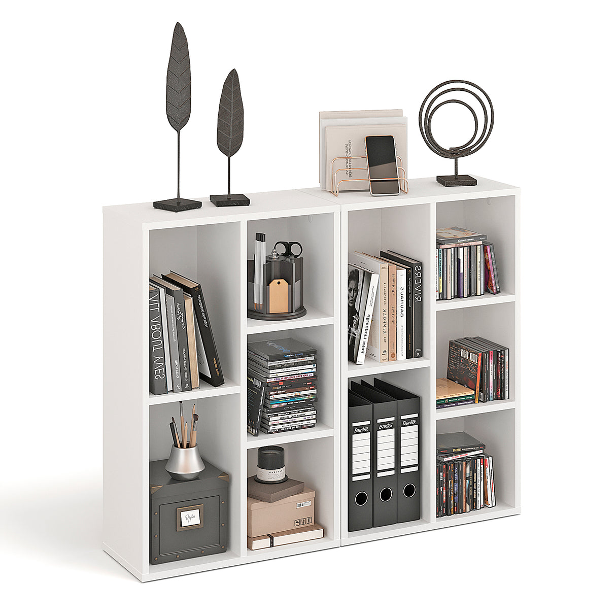 Regal Schmal mit 5 Fächern | Sola 5x2er Set