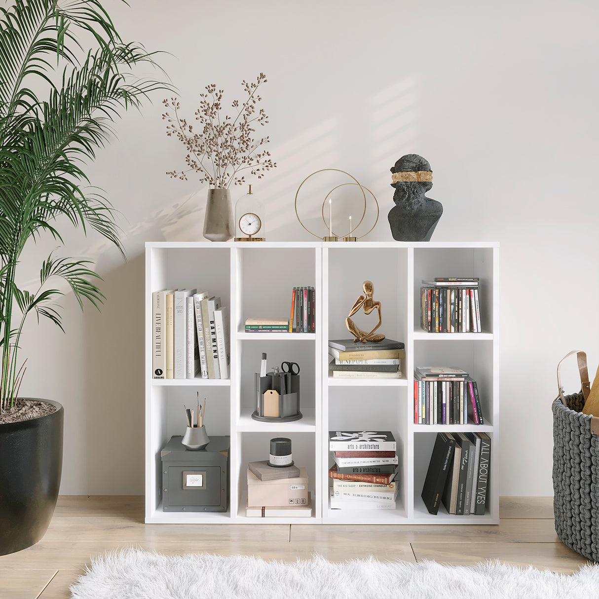 Regal Schmal mit 5 Fächern | Sola 5x2er Set