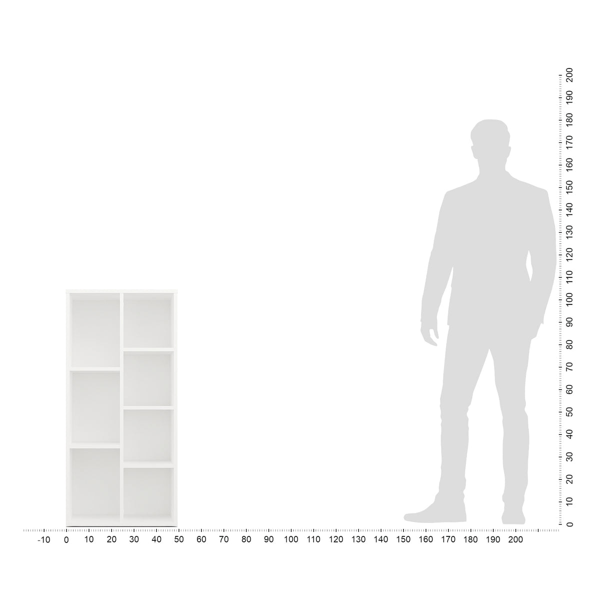 Regal Schmal mit 7 Fächern | Sola 7