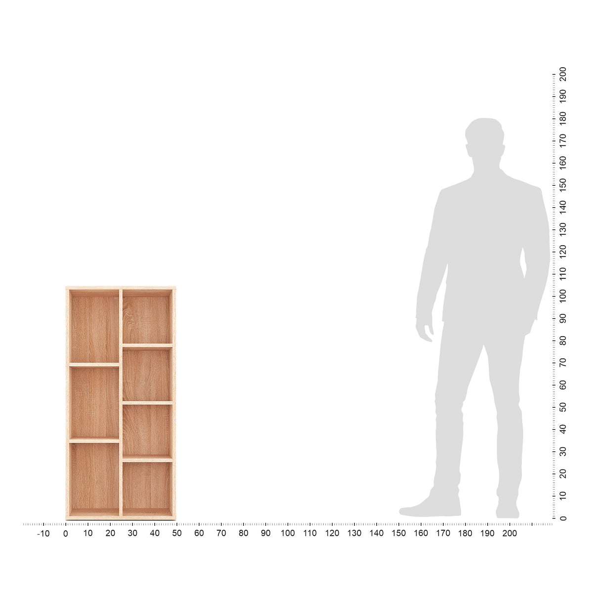 Regal Schmal mit 7 Fächern | Sola 7