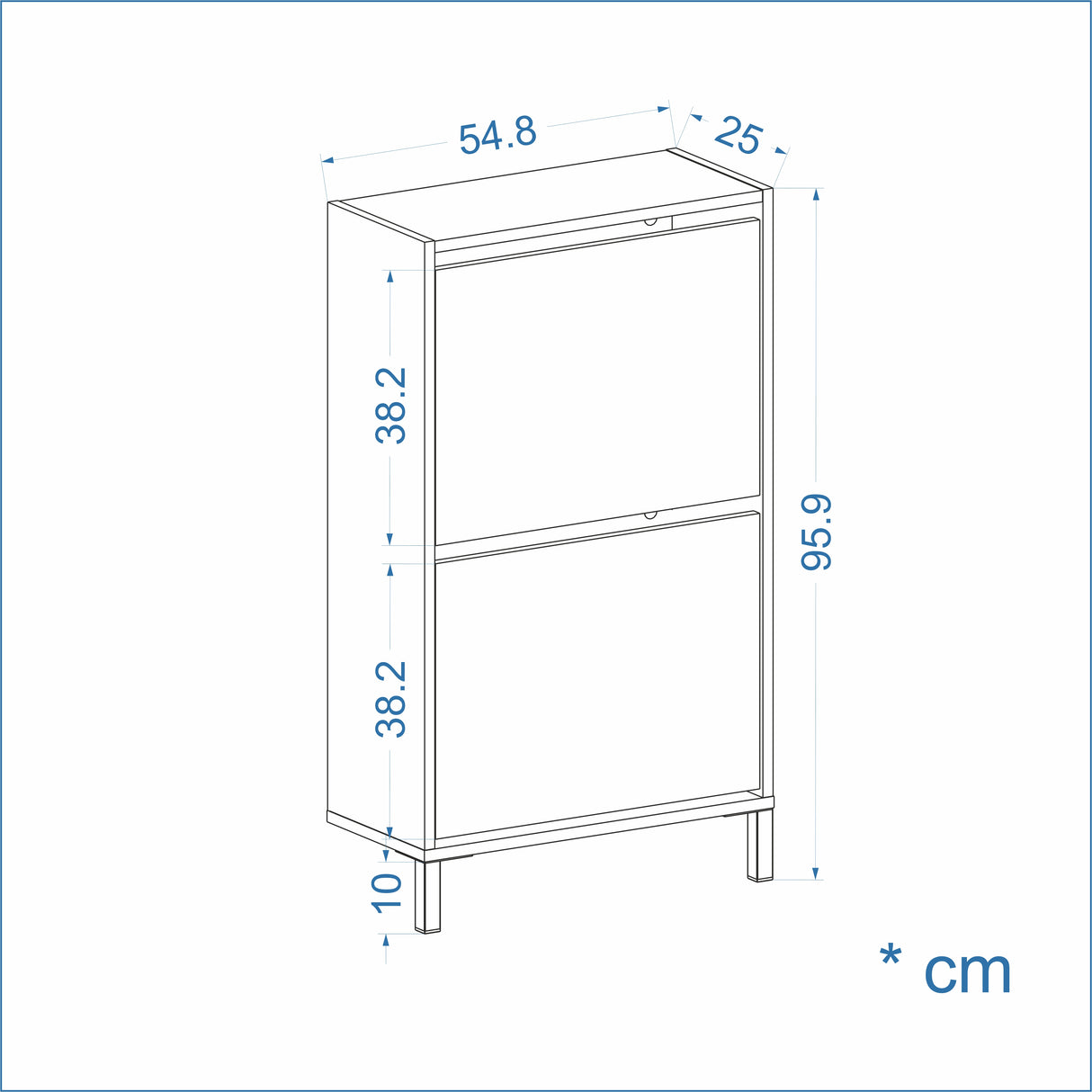 Schuhregal Geschlossen mit 2 Klappen | Trek 2
