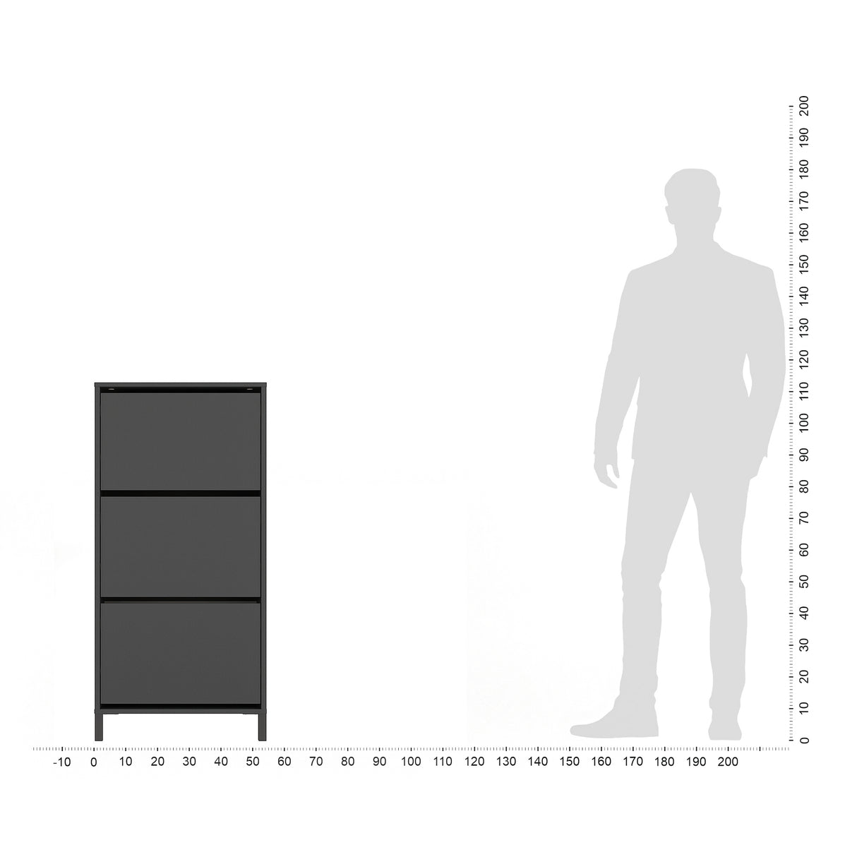 Schuhregal Geschlossen mit 3 Klappen | Trek 3