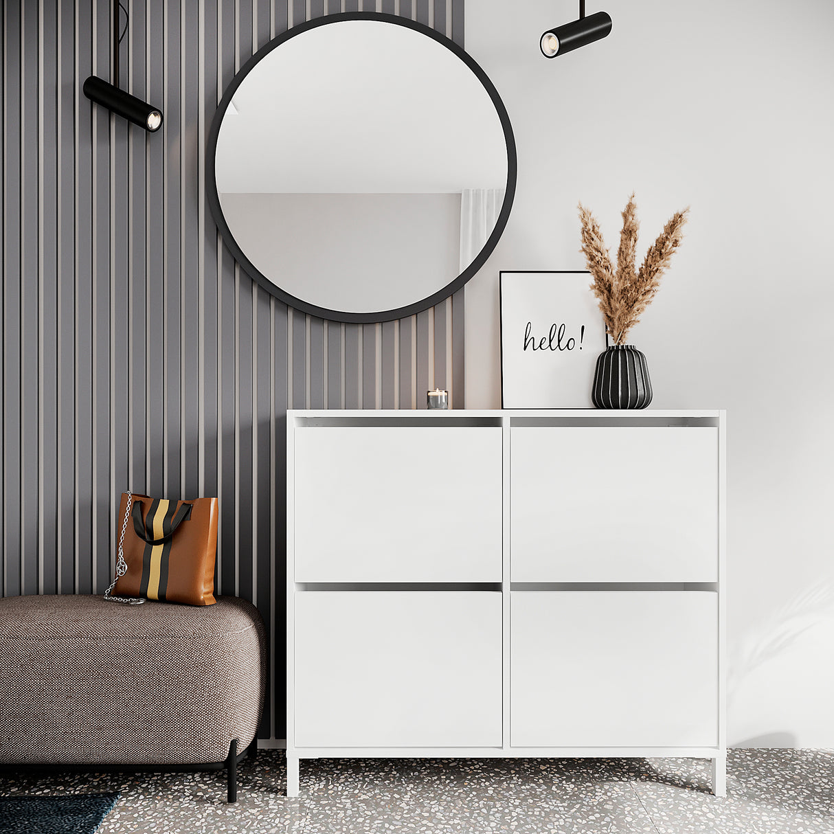 Schuhregal Geschlossen mit 4 Klappen | Trek 4