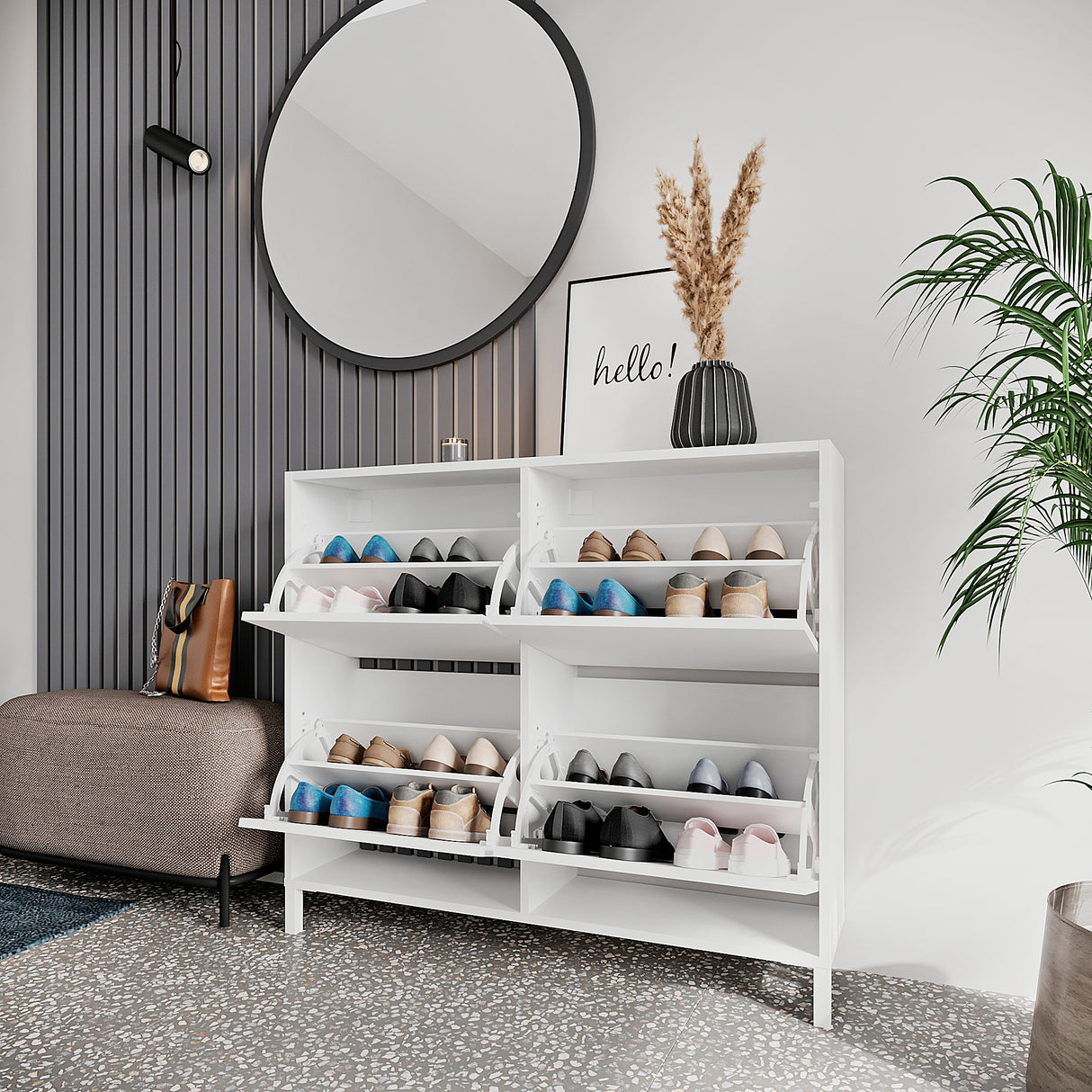 Schuhregal Geschlossen mit 4 Klappen | Trek 4