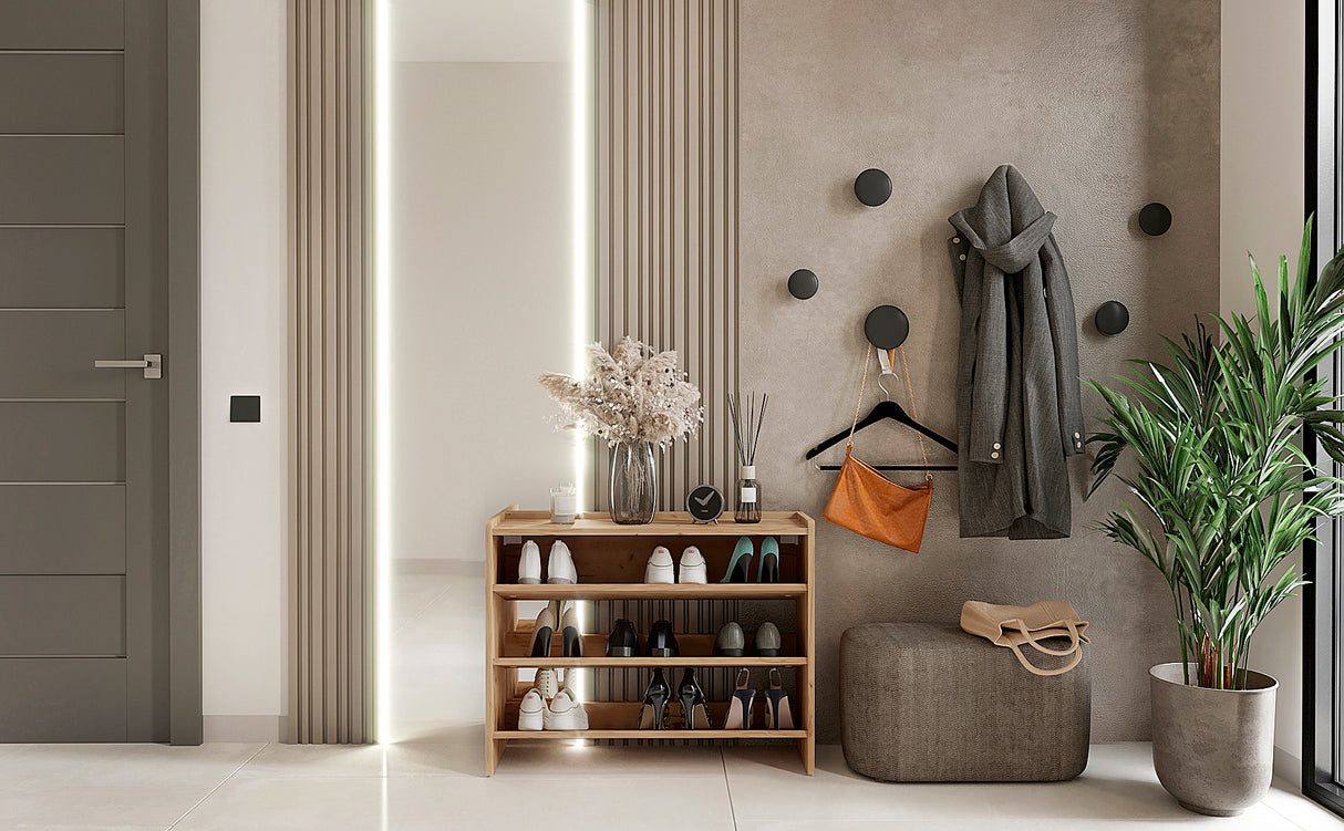 KOMTO Schuhregal Schmal mit 3 Ebenen | Elexis 3