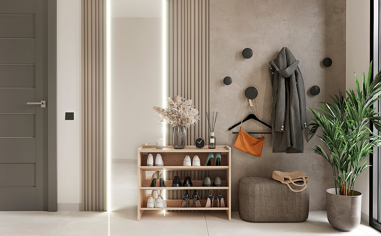 KOMTO Schuhregal Schmal mit 3 Ebenen | Elexis 3