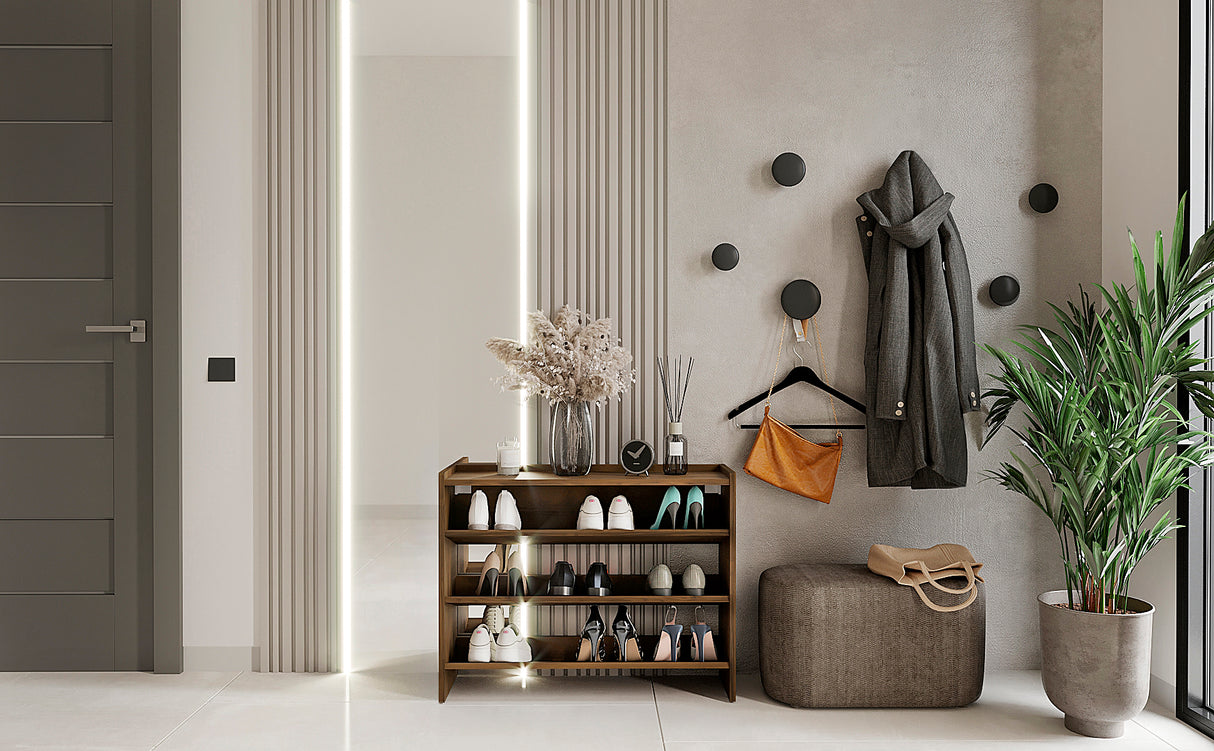 KOMTO Schuhregal Schmal mit 3 Ebenen | Elexis 3