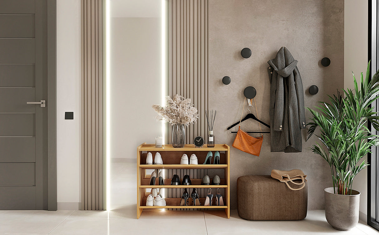 KOMTO Schuhregal Schmal mit 3 Ebenen | Elexis 3