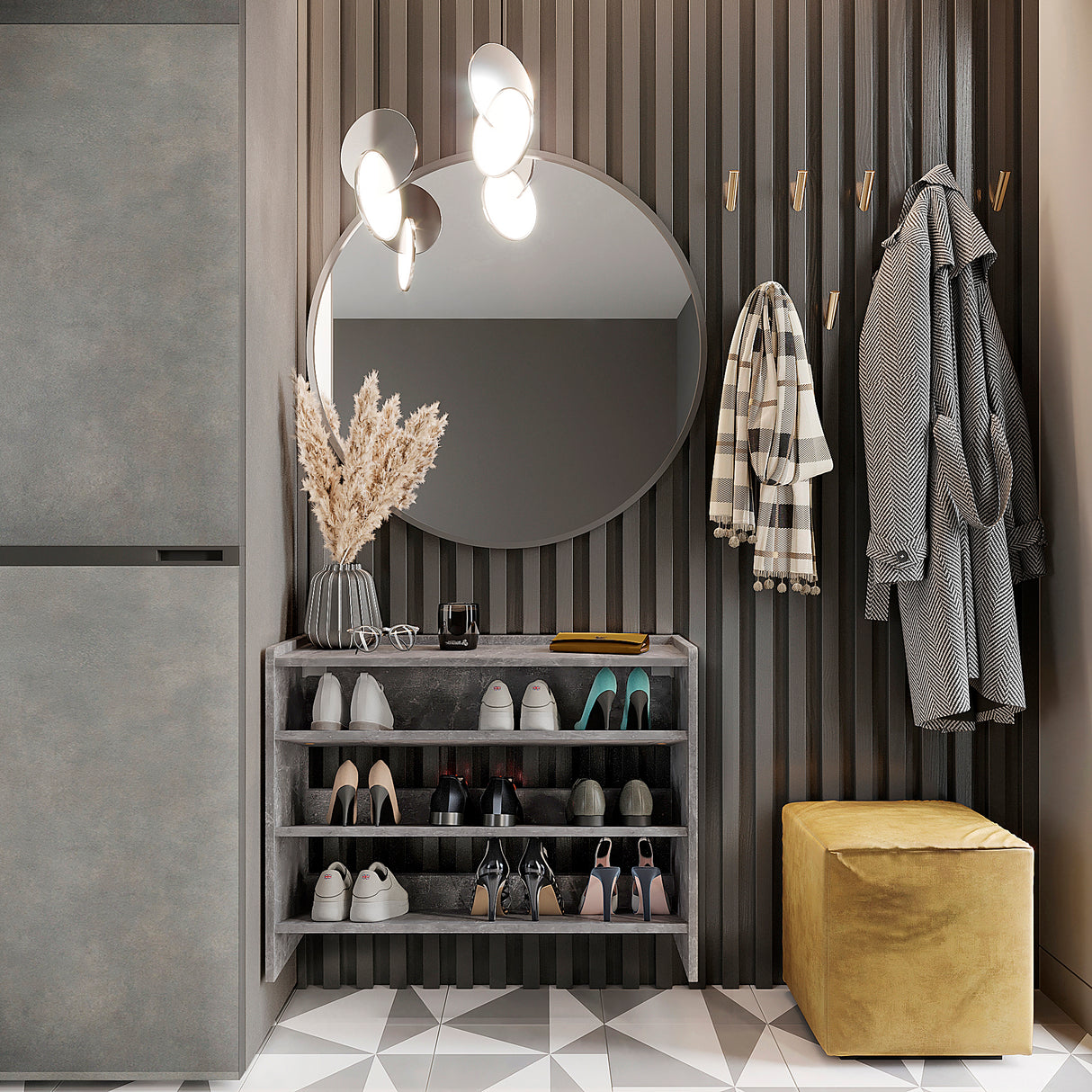 KOMTO Schuhregal Schmal mit 3 Ebenen | Elexis 3